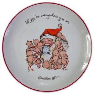 Vintage 1973 Kewpie Christmas Commemorative Plate